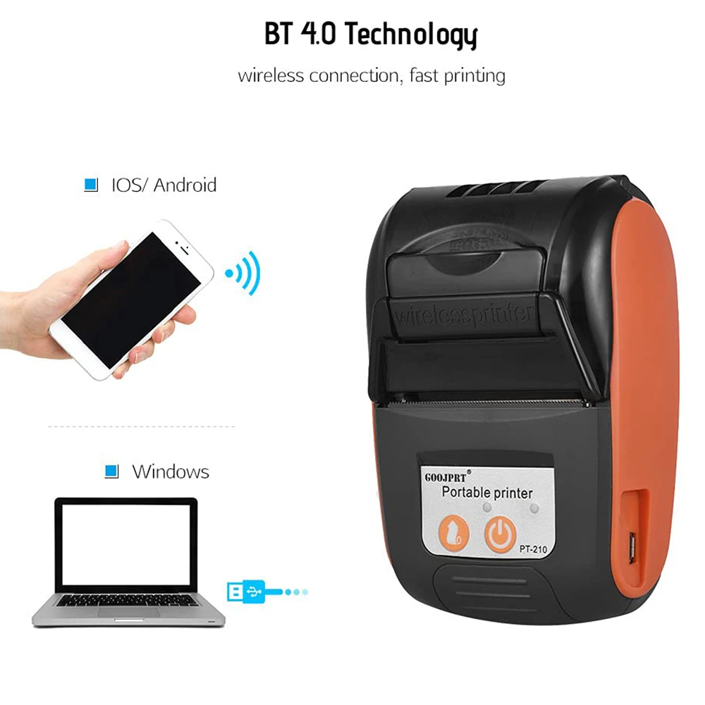 値下げ‼️ワイヤレス ポータブル レシート プリンタBluetooth Amazon.co.jp: レシートプリンター、58 mmワイヤレスポータブル