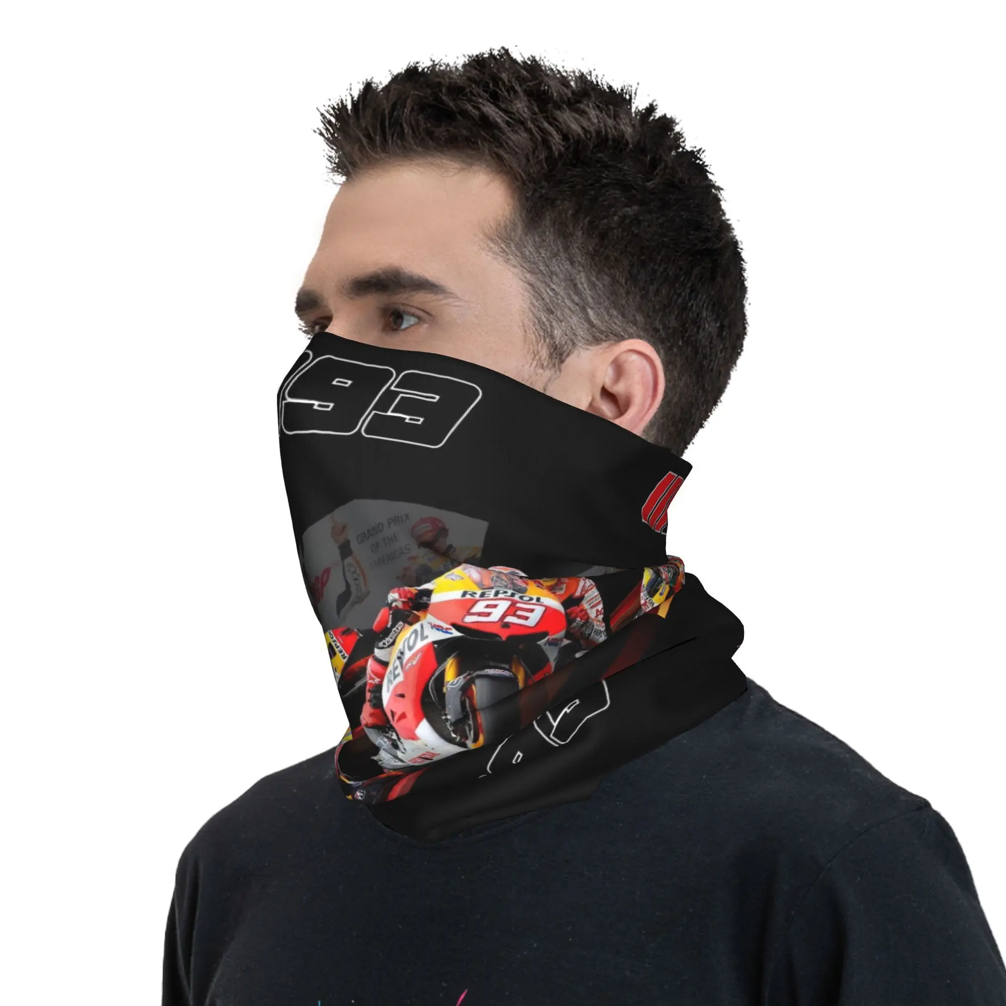 Motorcycle Racing Marquezes Bandana Neck Gaiter UV Protection Face Scarf Cover Men Women Headwear Tube Balaclava
