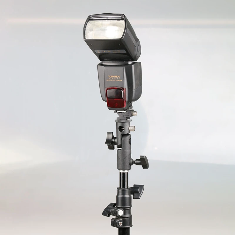 Flash Hot Shoe Umbrella Holder Mount Adapter for Studio Light Type E Stand 1/4 3/8 Screw Bracket Support E-type Lamp Holder camera flash adapter,bowens mount bracket holder,fill light holder