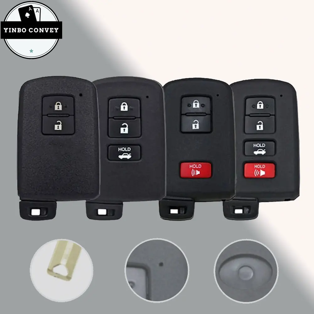 

YINBO 2/3/4 Button Smart Remote Key Shell Case Fob For Toyota Avalon Camry RAV4 Land Cruiser With Emergency Key 2012-2015