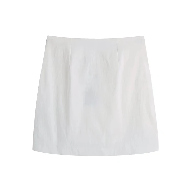 skirt top Summer Fashion White High Waist Skirt Women Rhinestone Irregular Mini Skirts 2022 jupe femme black leather skirt