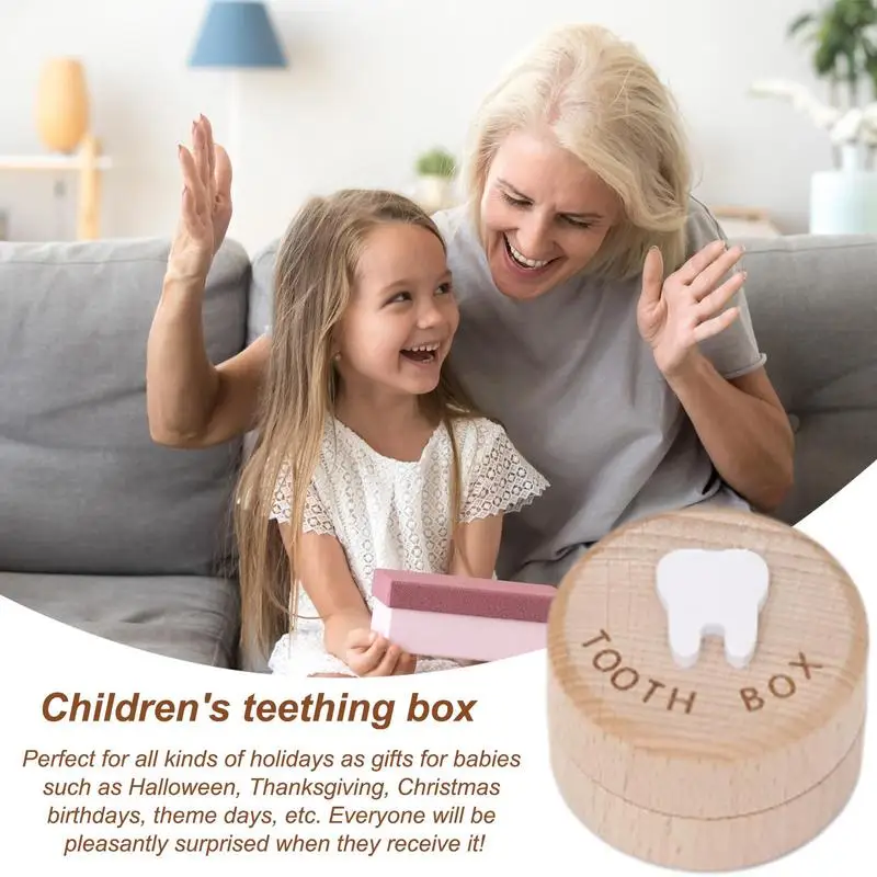 Tooth Box Wooden Tooth Fairy Box Tooth Keepsake Box Tooth Holder For Girls Boys
