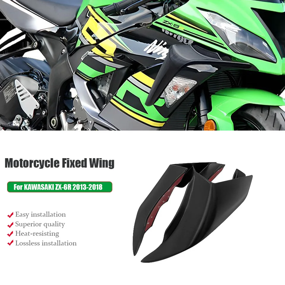 ZX-6R ウイングレット、KAWASAKI ZX 6R ZX6R ZX-636 2013-2018 に適合