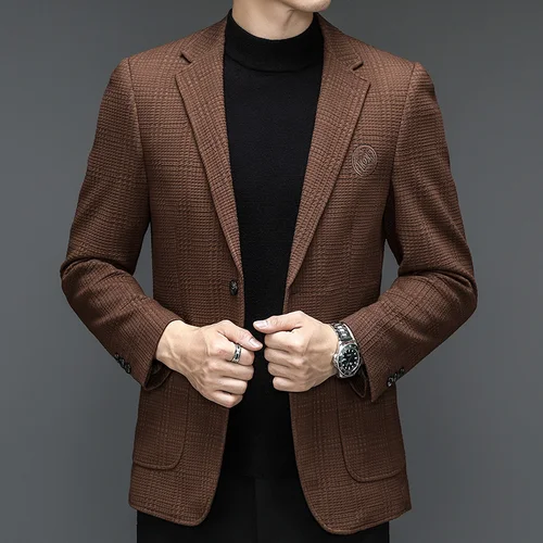 남성들, 누구나 멋스럽게 정장하고 싶잖은가? 새로운 남성 비즈니스 이탈리아 스타일 캐주얼 한국 버전 모든 패션 블레이저의 등장! 추천