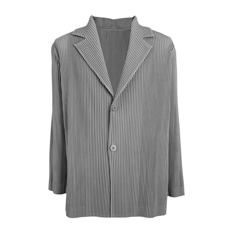 Pleats Pleated Jacket New Casual Men's Suit Jacket Spring Premium Feeling Men's Suit Business Casual Fashion Men Clothing