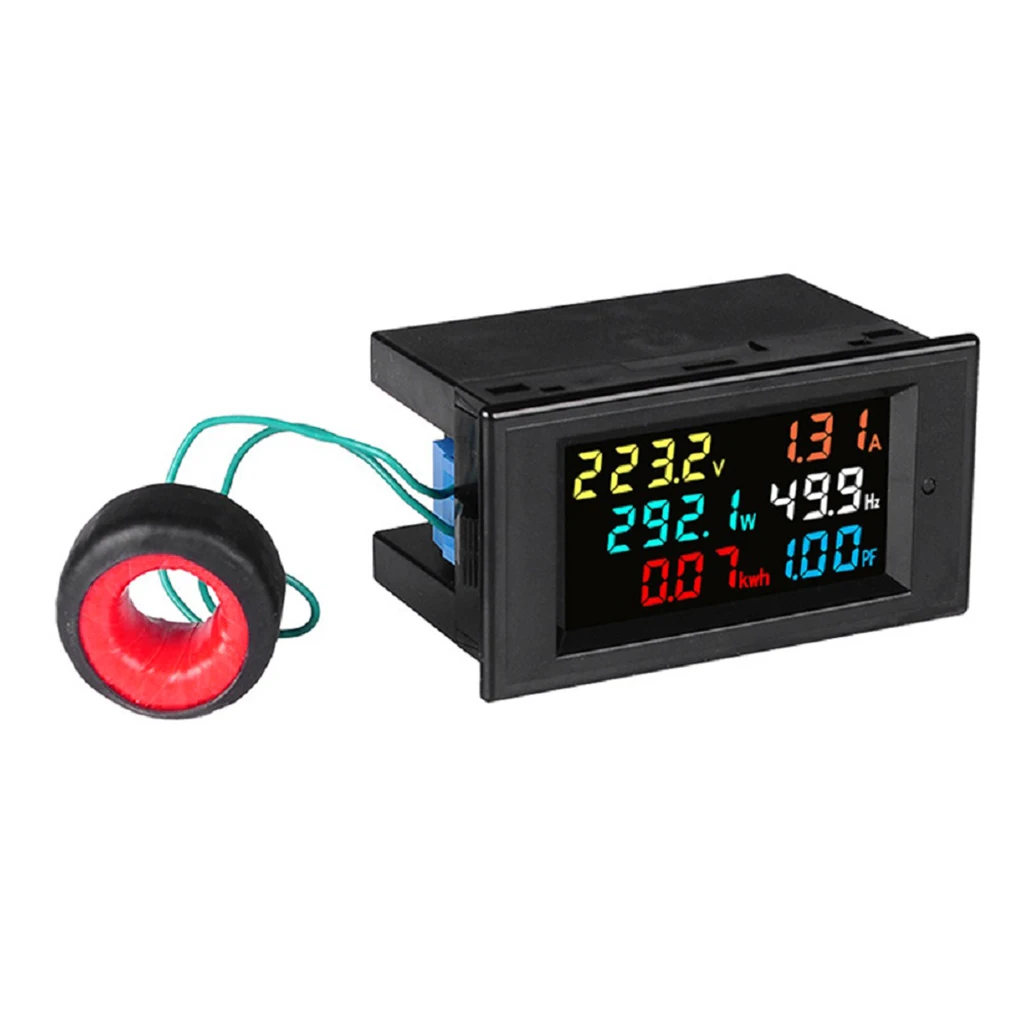 

Небольшой вольтметр 80-300 В, ЖК-дисплей, модуль, амперметр, многофункциональный мультиметр, электрическая панель измерителя частоты