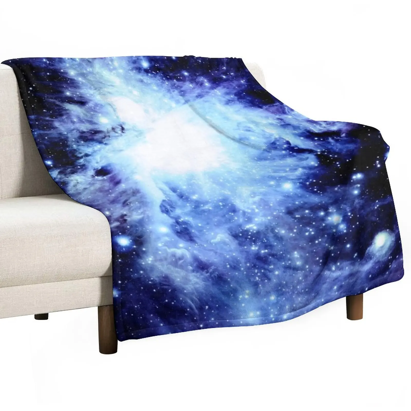 

Galaxy Blue Indigo Orion Nebula Throw Blanket sofa bed Fluffy Blankets Large Nap Blanket