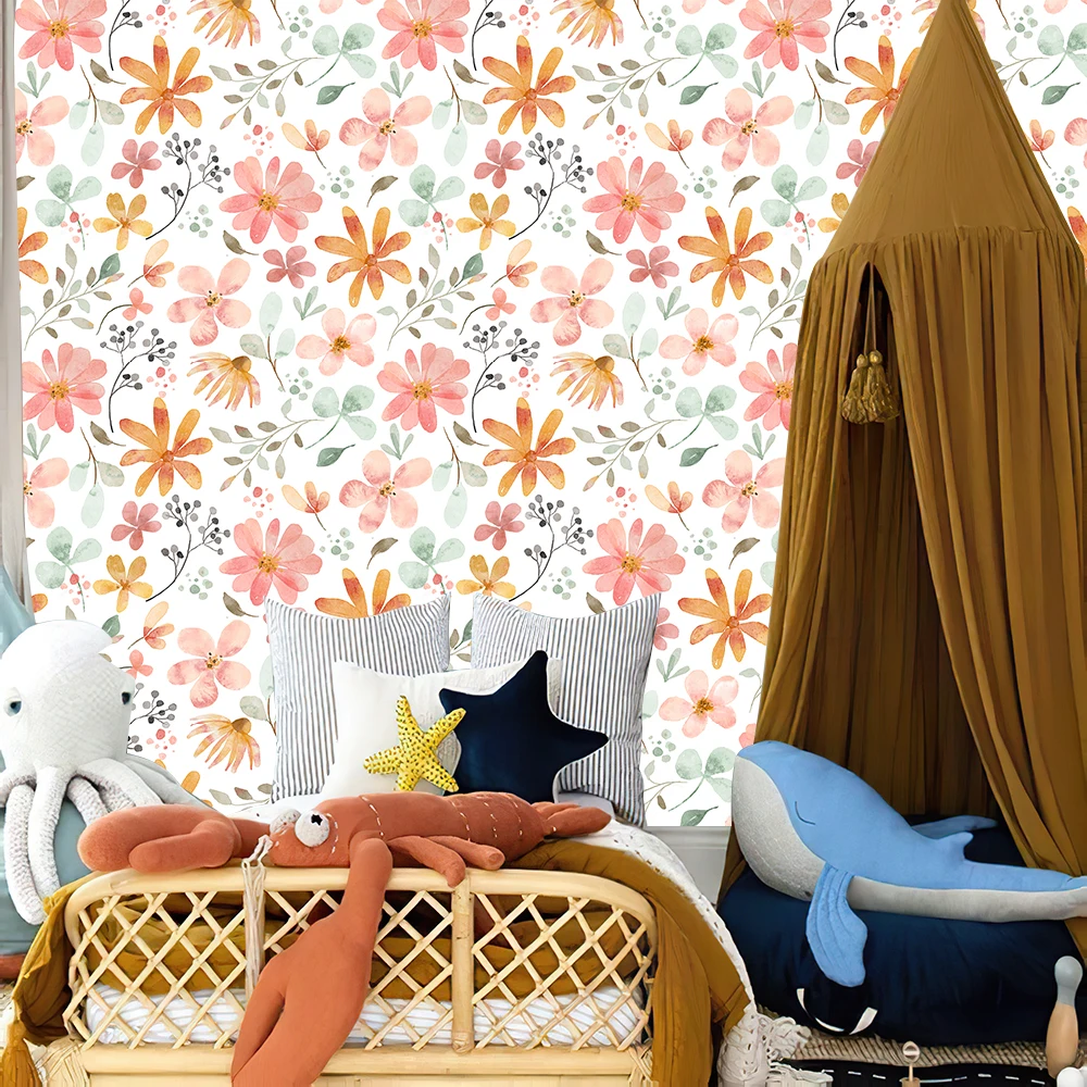 laranja rosa folhas verdes estilo pastoral decoracao do armario 02