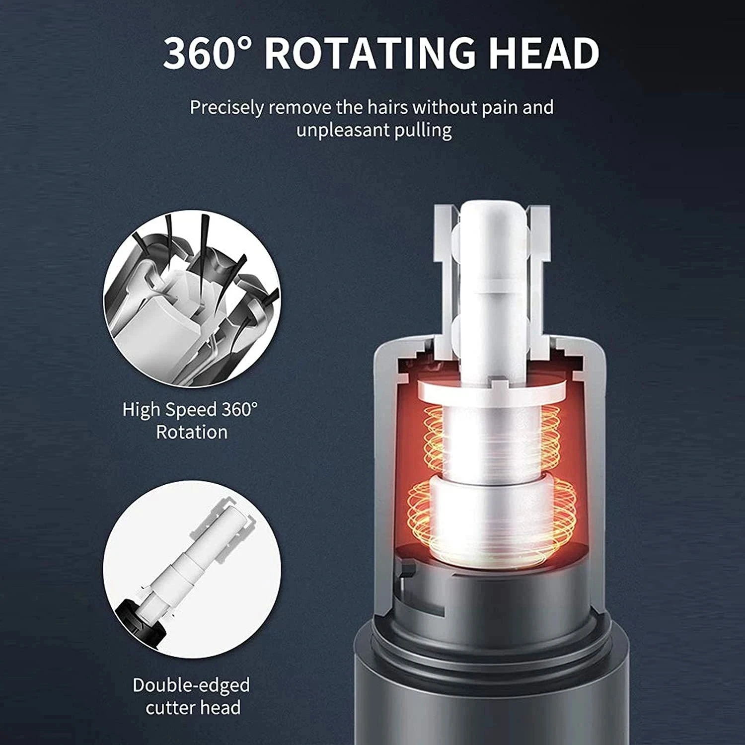 Xiaomi Mijia Electric Nose Ear Hair Trimmer for Men Painless Rechargeable Sideburns Eyebrows Beard 3 in 1 Hair Clipper Shaver 6