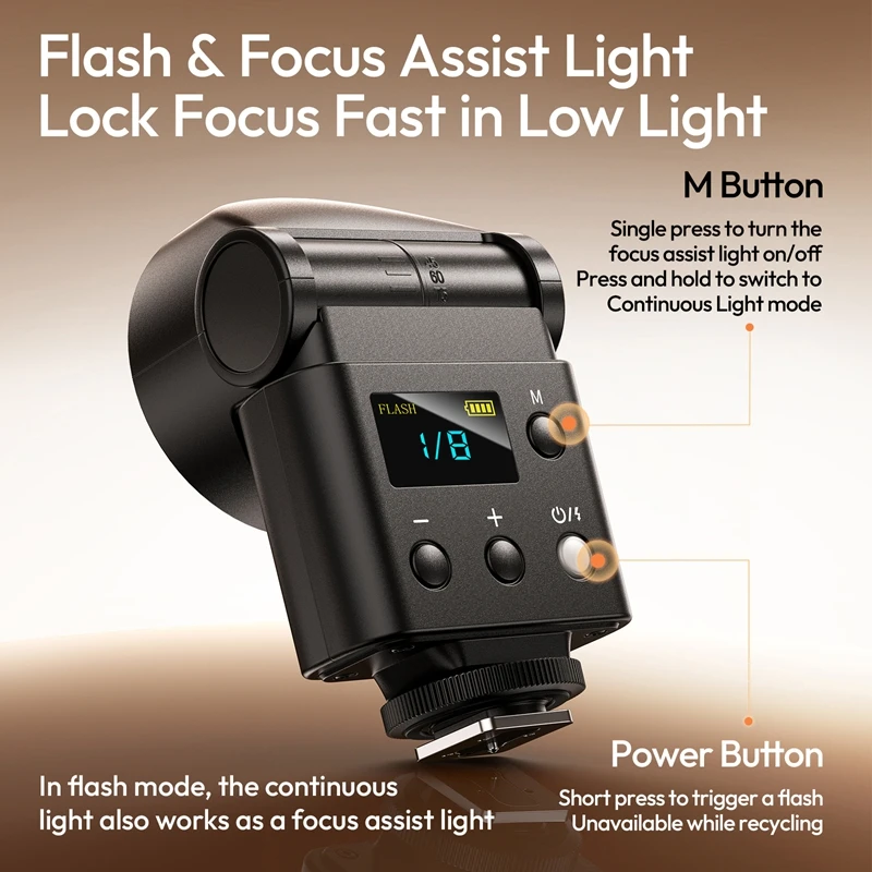 Ulanzi F16R Camera Flash LED Light 2500-6500K SpeedLite GN16 Camera Flash for Backlight Night Street Photography Daily Moments - Ảnh 5