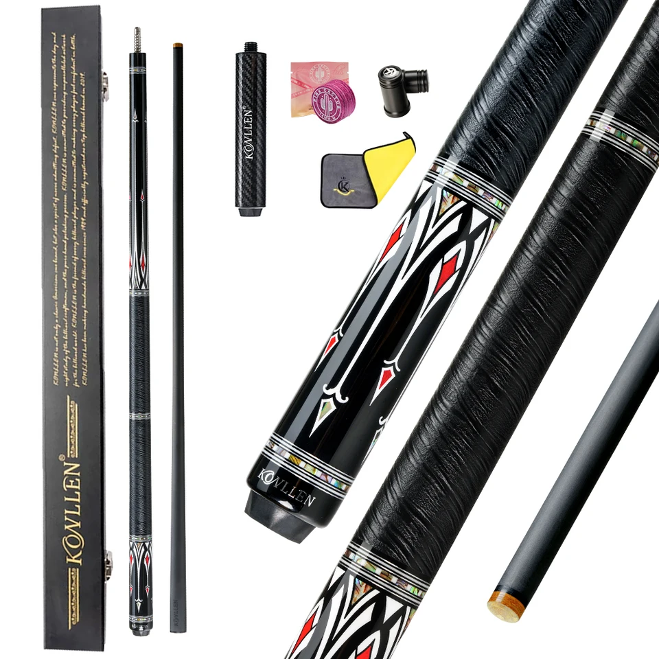 KONLLEN Cue AS Pool Cue Stick Black Technology Carbon Fiber Shaft