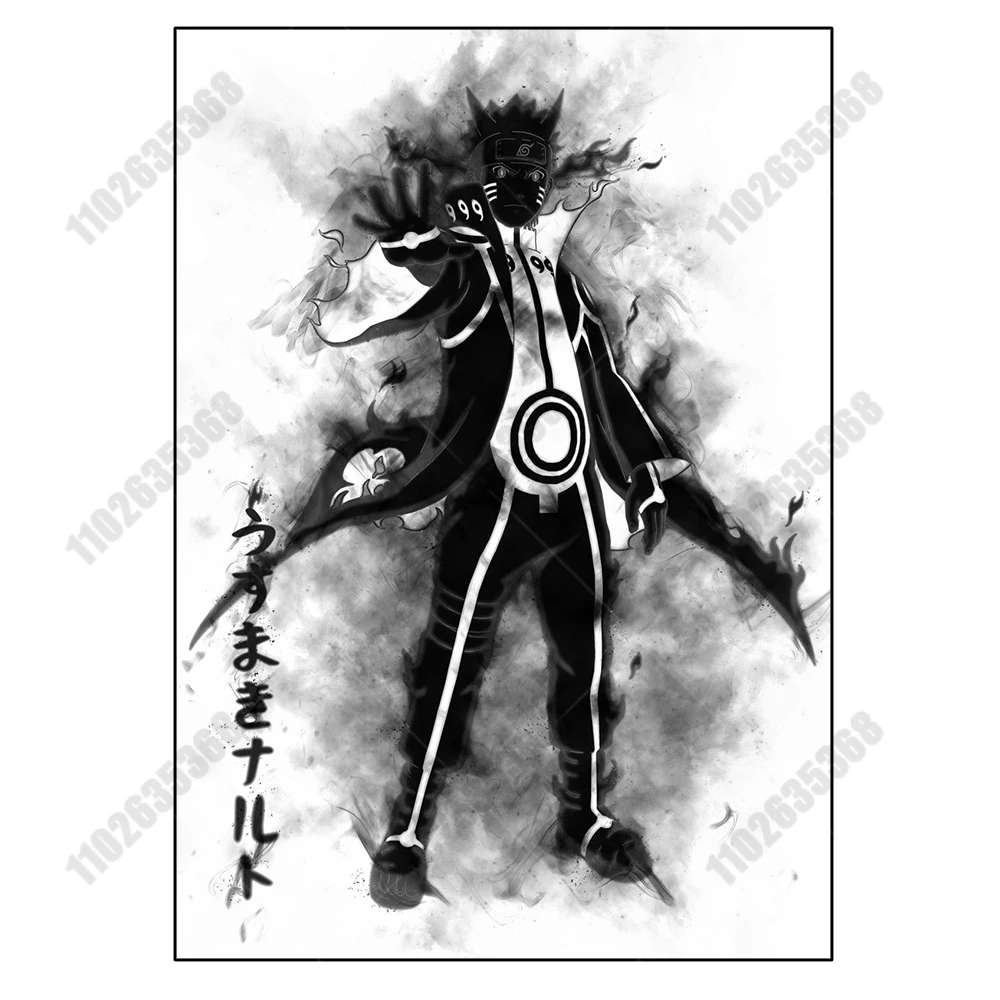 thumbnail image 1 of Póster de anime periférico de Naruto, arte de pared, pintura en lienzo, imagen moderna de dibujos animados, impresión, decoración de la habitación del hogar, regalo para niños, 1 of 5