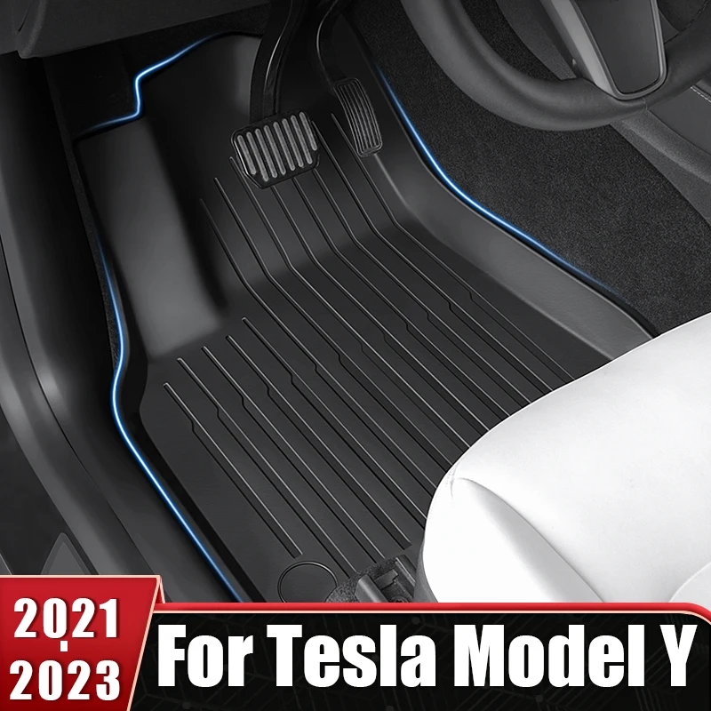 

Индивидуальный автомобильный напольный коврик для модели Tesla, модель Y ModelY 2021 2022 2023 LHD, Детский ковер, накладки, аксессуары для защиты интерьера