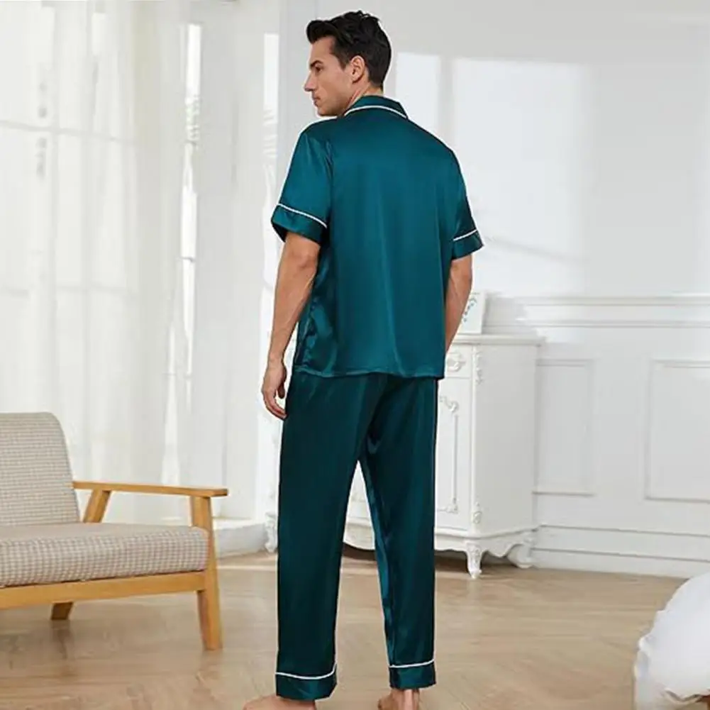 Pajamas Set Silk Pajamas Man Pajamas Set 2Pcs/Set