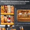 24" Electric Single Wall Oven, 8 Baking Modes, with Air Frying Function, 3000w, 3D Surround Heating with Timer, Touch Control 6