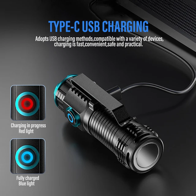 High Power Led Flashlights Mini XHP50 Camping LED Torch with Tail Magnet Camping Fishing Lantern USB Rechargeable Hat Clip Light 5