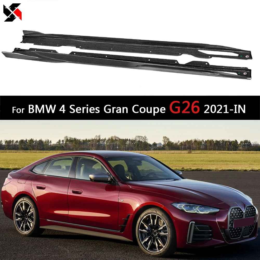 

Сменная углеродная боковая Юбка 1 пара для BMW 4 серии Gran Coupe G26 2021 дюйма лезвия крыльев Боковая дверь губы автомобильные аксессуары