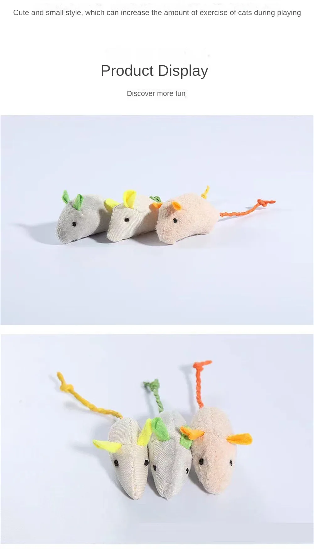 Title 5, Pet Toy Catnip Mice Cats Toys Fun Plush Mouse C...
