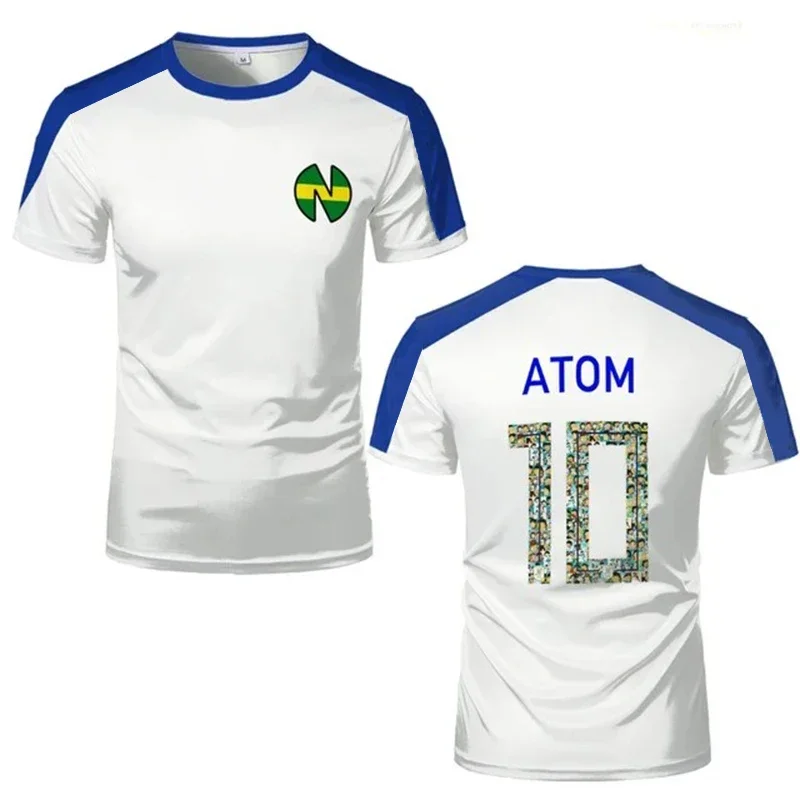 T-shirt sportive per uomo Capitano Tsubasa Anime Jersey Cosplay Top personalizzati Uomini e donne allentati Abbigliamento sportivo ad asciugatura rapida T-shirt per bambini - immagine 3