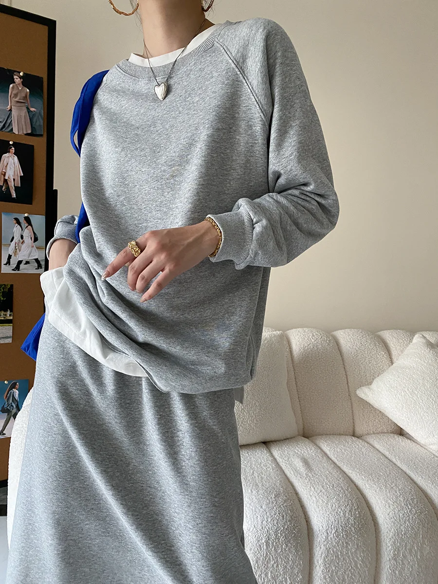 

Модный женский костюм, повседневный свободный костюм-свитер, платье для дам, новый стиль весна-осень 2023