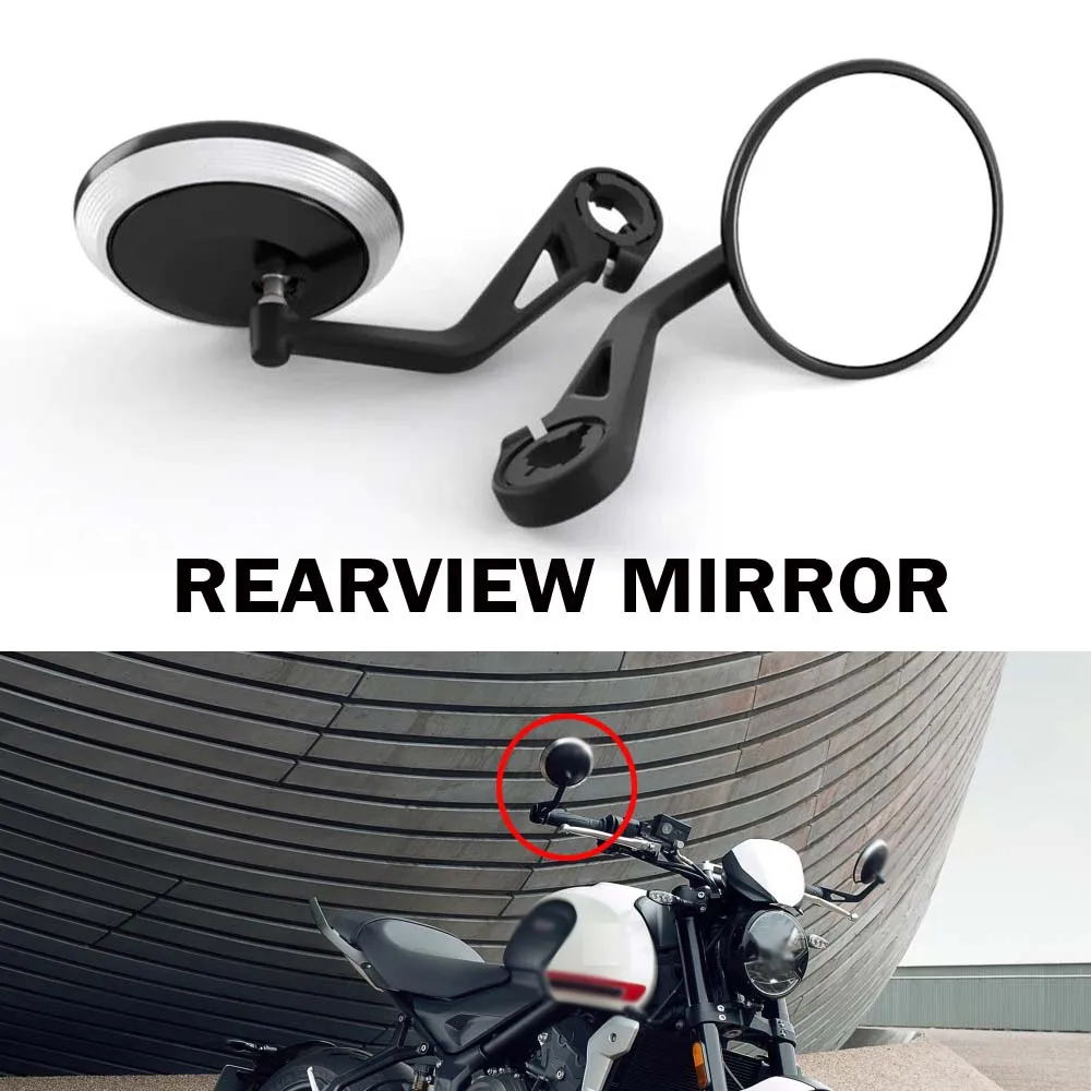 

For Rocket 3 Street Triple S 765 765RS 765R Speed Triple 1200RS 1200RR Motorcycle Handlebar Rearview Handle Bar End Mirror Kit