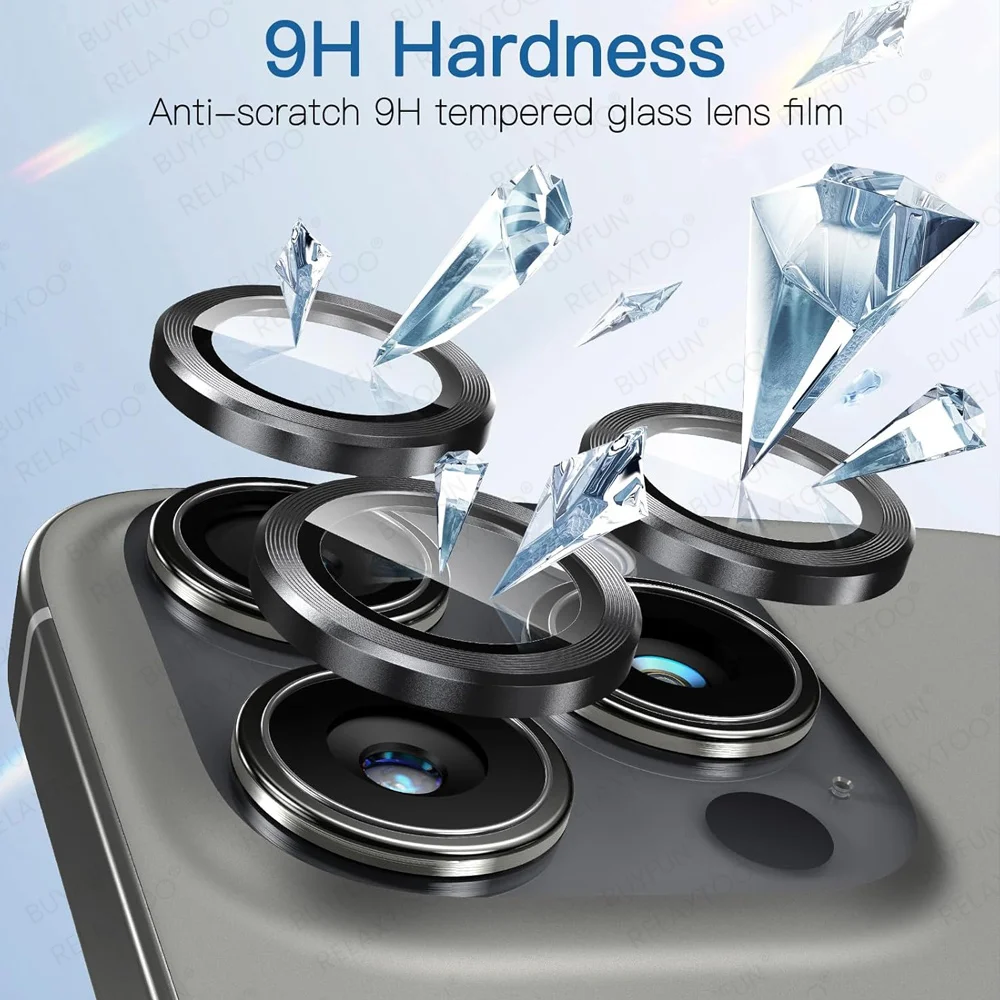 Premium Metal Camera Screen Protector Case with Tempered Glass Lens Cover