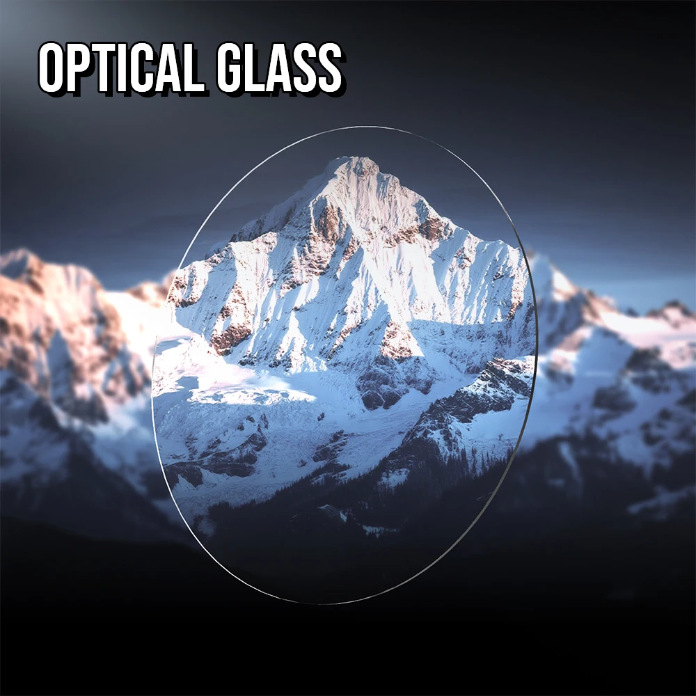 Gros plan sur un filtre ND et un filtre UV pour drone FPV, montrant la qualité de la vitre optique.