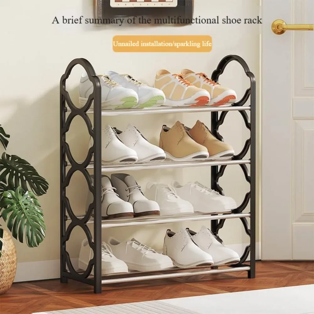 Simple Shoes Racks Household Detachable PP Dustproof Storage Shelf for Space Saving Living Room Dormitory Balcony Shoe Cabinet