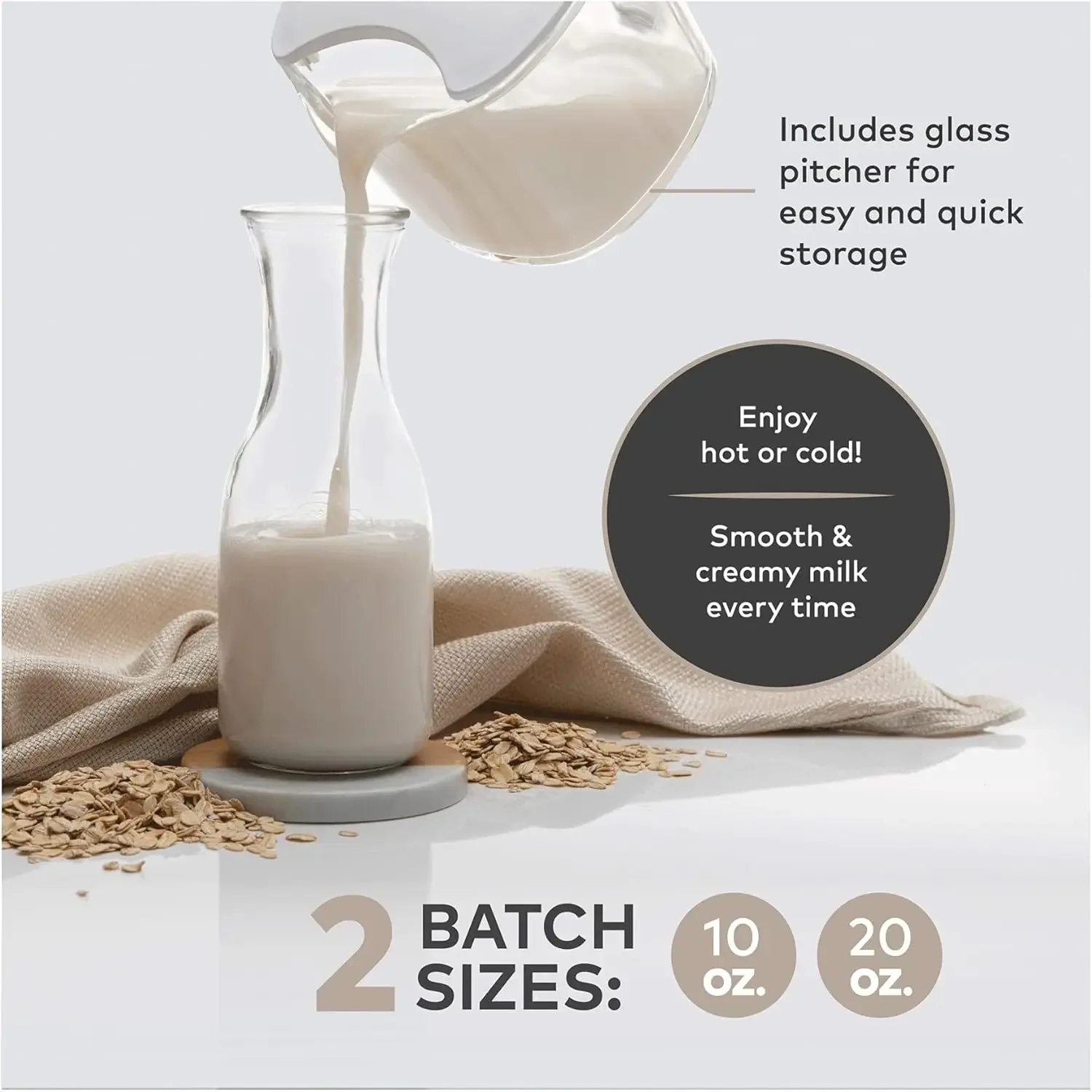 Milkmade Non-Dairy Milk Maker with 6 Plant-Based Programs, Auto Clean 5