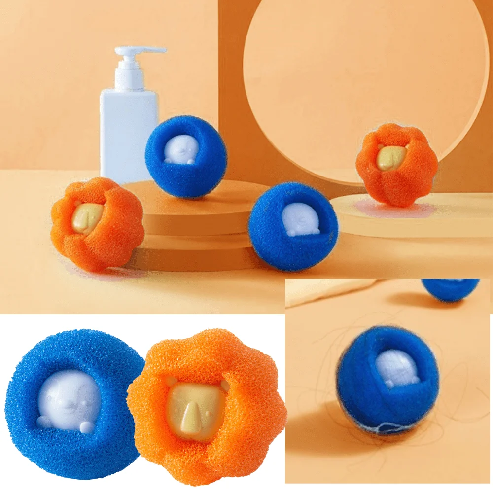 10PCS Friendly Pet Hair Catcher Reusable Laundry Lint Remover Washer Dryer Machine Pet Fur Removal Tool Anti Static