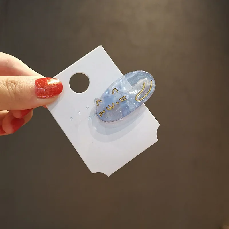 Fashion Women Cute Cat Acetate Hairpin Girls Hair Clip Korean Sweet Headband Barrettes Trend Hair Accessories Kids Ornaments