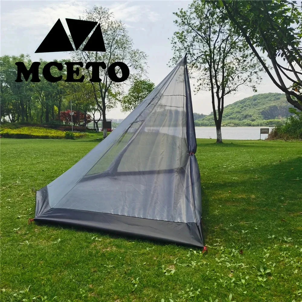 320/400 Pyramid Teepee Mest Tent Ultralight Outdoor Mosquito Net Pentagon Rodless Inner Tent For Camping Backpacking Hiking camping tent portable tent