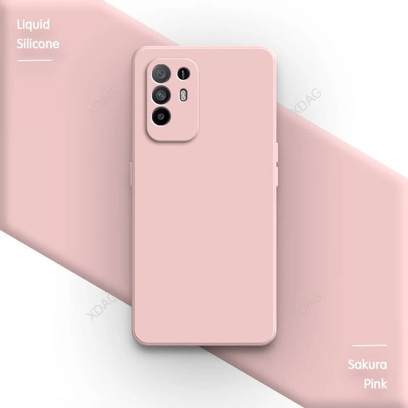 Sleek Liquid Silicone Shockproof Phone Case with Camera Protection - Square Design