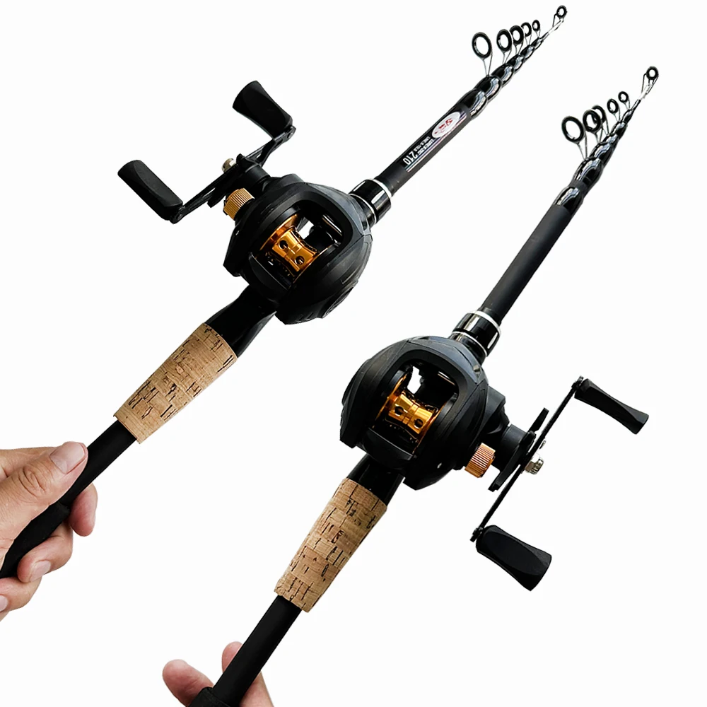 GHOTDA Complete Casting Fishing Rod Combo High Carbon Telescopic