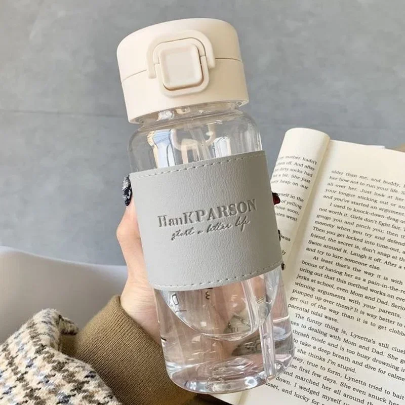 Cute and Creative 500ml Leak-Proof Straw Bottle