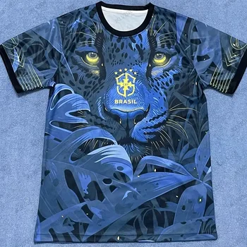 2025 Estate Nuovo Brasile City Edition Maglia da calcio Manica corta T-shirt da uomo Allenamento di calcio Sport casual Bambini/Adult Top 1