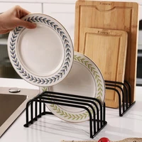 Support de planche à découper de cuisine à 5 niveaux, support de planche à découper en acier au carbone, support de rangement pour couvercle de casserole de cuisine-organisateur et rangement de cuisine 1