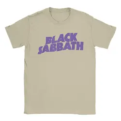 Vintage Inspired Black Sabbath Graphic Tee - Purple Logo, 100% Cotton Leisure Shirt - XXXL (Beige)