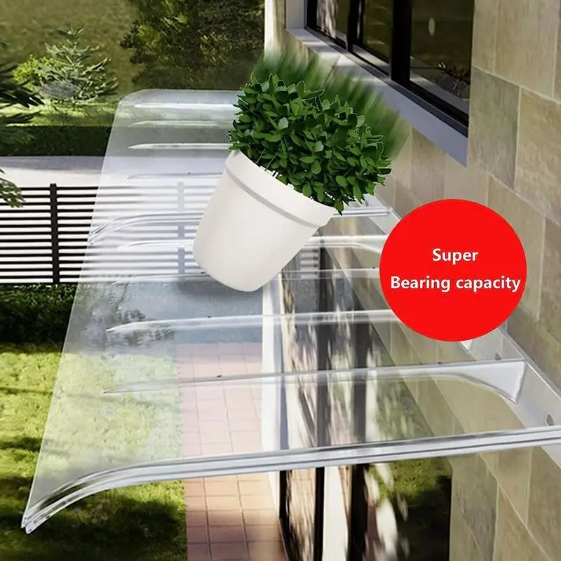 Window Awning Window Awning Front Door Canopy Durable Transparent Roof Window Awning Cover Outdoor Cover For Outdoor Balcony