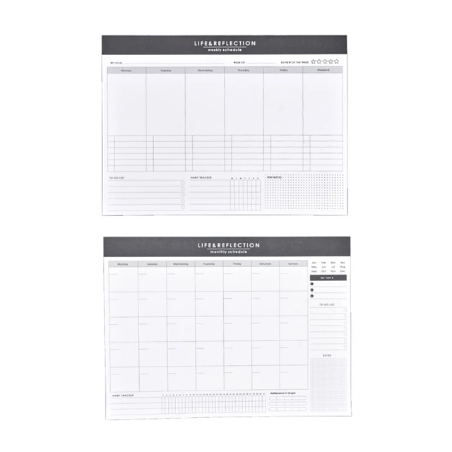 Weekly Weekly To Do List Notepad with Tear Off Sheets, Monthly Calendar  Pad, Hourly Schedule Planner Top Quality - AliExpress