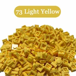 Vibrant Yellow Building Block Set - 300 Piece Creative DIY Kit (Light Yellow)