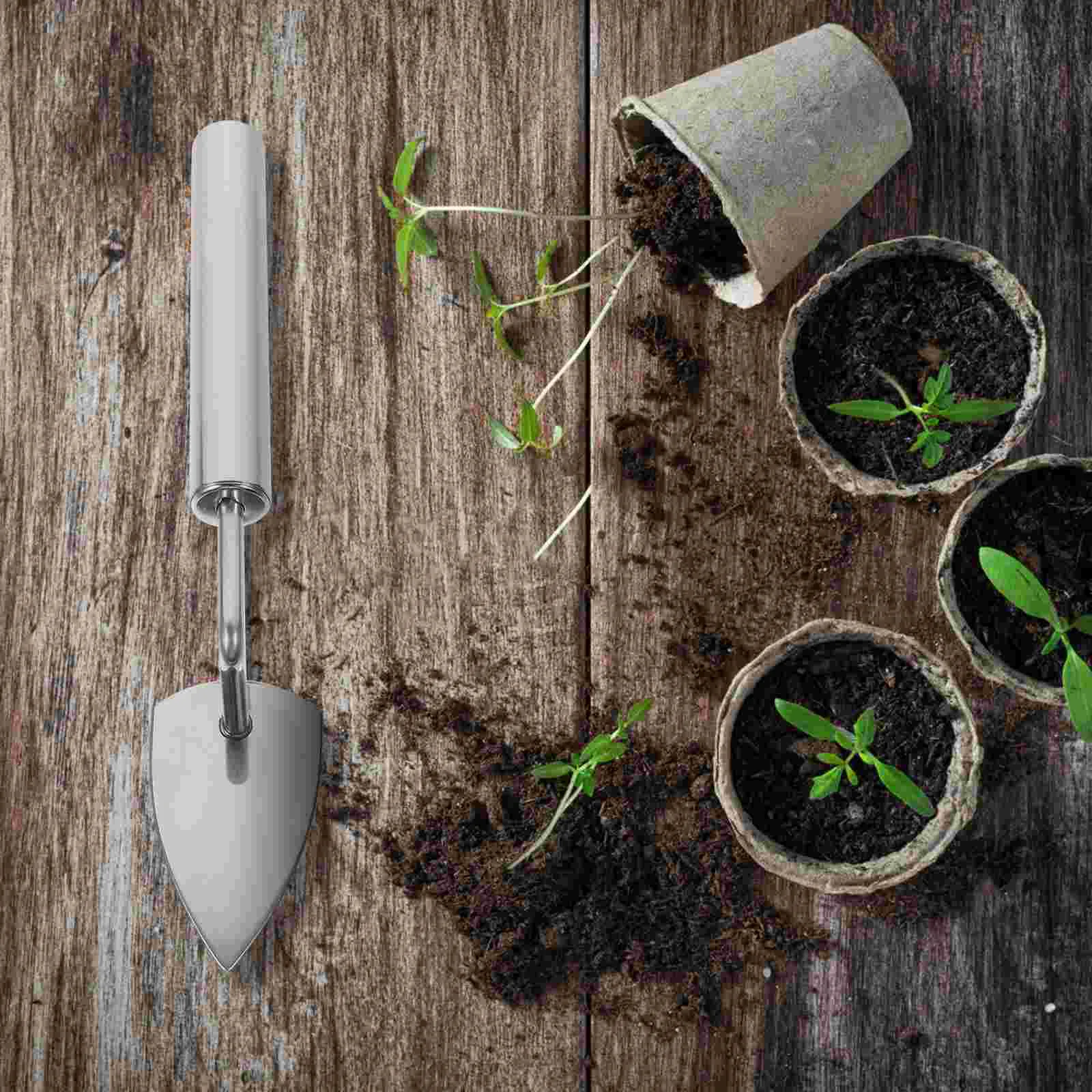 Pot Press Metal Practical for Outdoor Scoop Durable Planting Gardening Supply Stainless Steel Tools