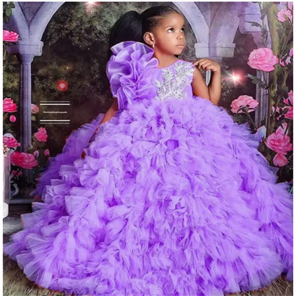 Purple Flower Girl Pink And Purple Gown Pink Purple Flower Girl