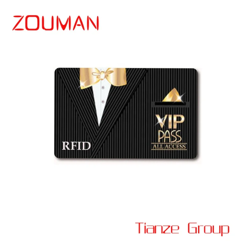 Custom , VIP Business RFID Plastic PVC Membership Gift Loyalty Smart Chip Card