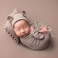 3Pcs/Set Baby Hat Pillow Wraps Newborn Photography Props Infants Photo Shooting Accessories Fotografia Photo Props Backdrop 3
