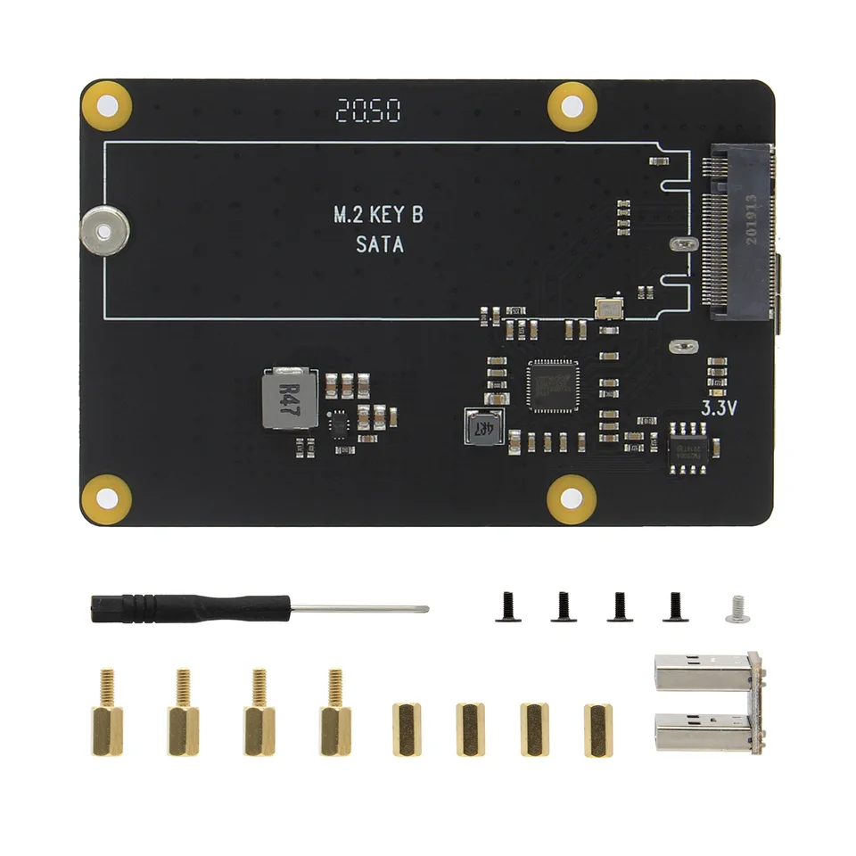 Sata Geeekpi X862 For Raspberry Pi 4, X862 NGFF SATA 2280 SSD