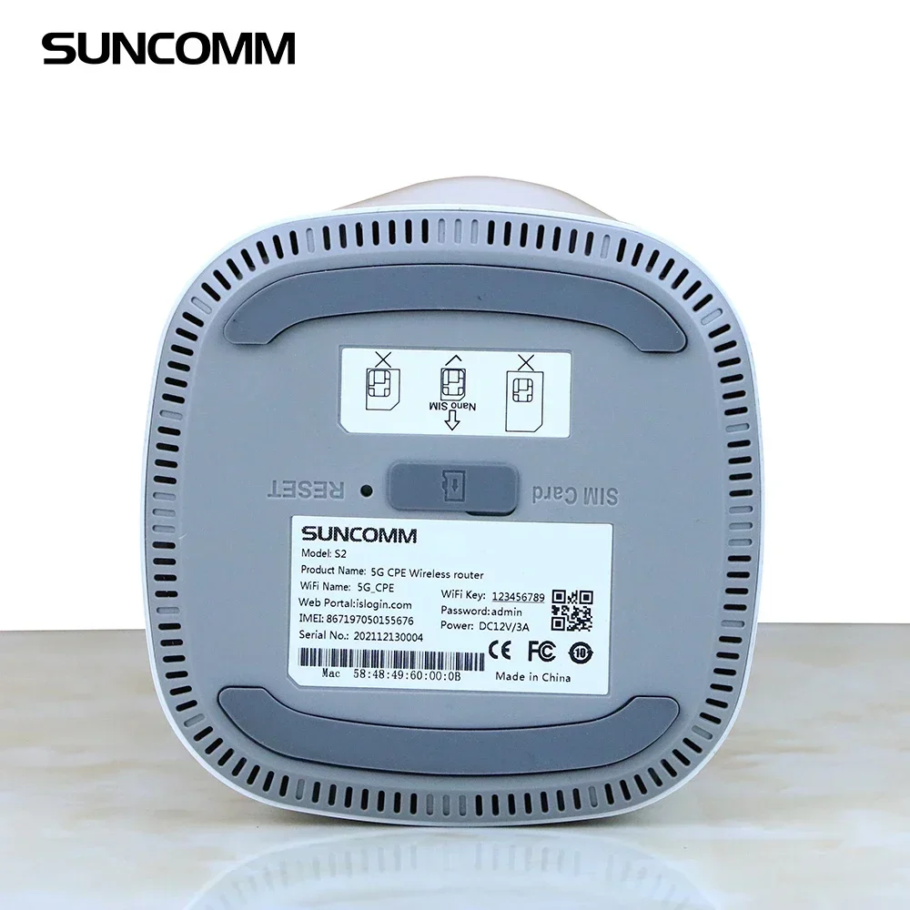 새로운 5G CPE, SIM 카드 슬롯 탑재, X62 CPU SUNCOMM S2, WiFi 6, 모바일 홈 오피스 실내 게임용 무선 5G 라우터