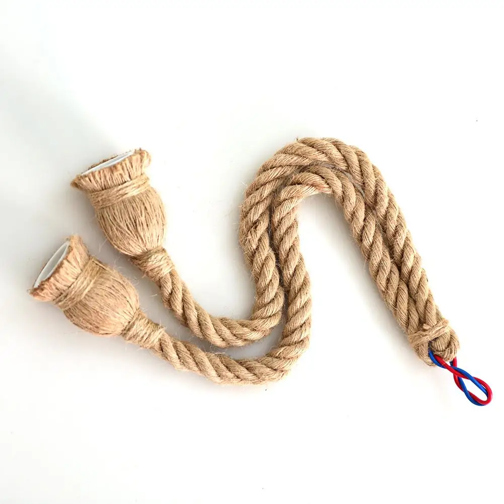 220V E27 Lamp Base Vintage Hemp Rope Electric Cord Wire DIY Pendant Garland String Lights Decorative Light Bulb Holder lamp holder lamp bulb holder lamp base lamp socket adapter led lamp base
