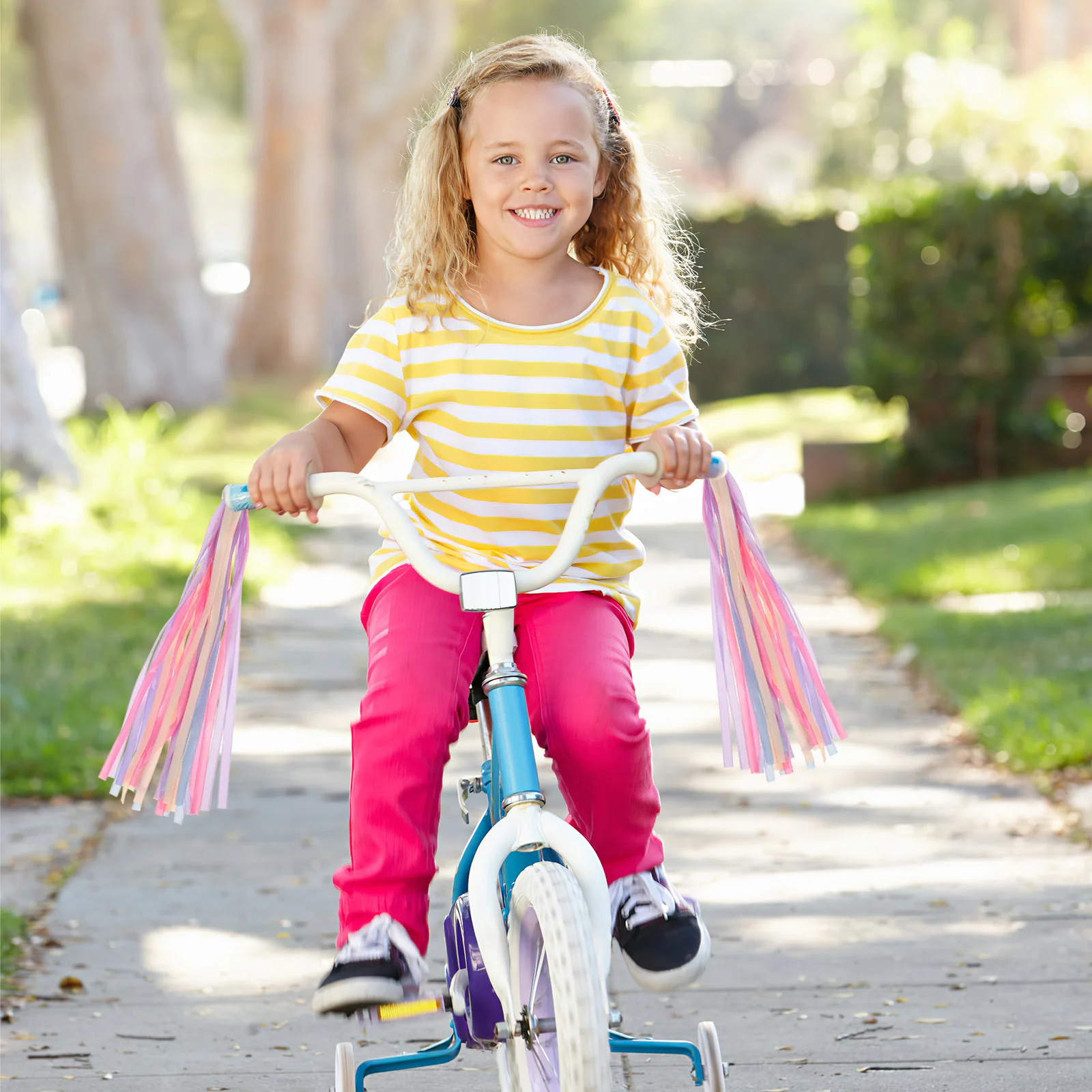 

Childrens Bike Handlebar Streamers Grips Tassels Ribbons Baby Carrier Accessories Kick Scooter Children'S Bicycle Ribbon