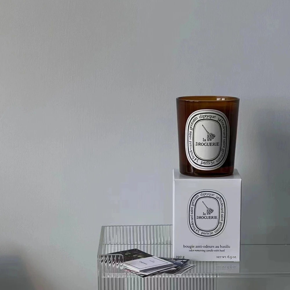 

190g Aromatherapy Candle Basil Household Aromatherapy Candle Odor Removal Air Freshness Durable Air Companion Home Decoration